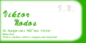 viktor modos business card